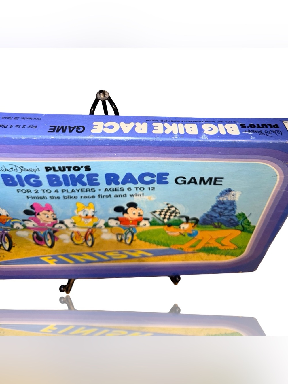 Vintage Walt Disney Pluto’s Big Bike Race Board Game w/ Character Cards Complete
